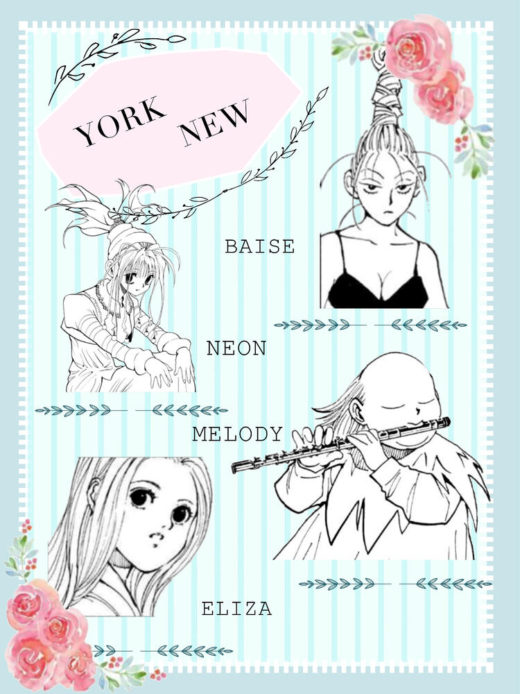 Image of HxH ladies with mod names underneath. Shal=Menchi, Munen=Canary, Subdee=Machi, Ughtenal=Shizuku and Geeky=Komugi